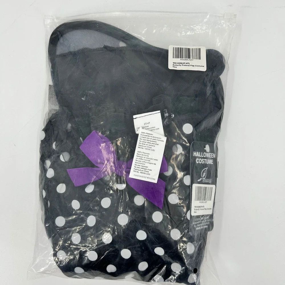 Seasons Beautiful Butterfly Toddler Costume Dress Wings Headband 2T-4T YK1028
